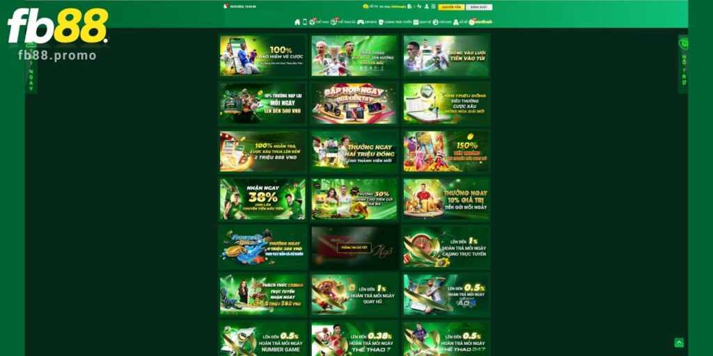 Nhiều ưu đãi Fb88 hấp dẫn đón chờ người chơi